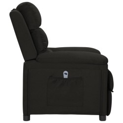 Fauteuil inclinable électrique Noir Tissu 