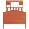 Lit bibliothèque sans matelas cire marron 100x200 cm pin massif 
