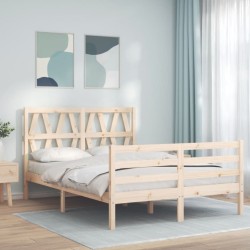 Cadre de lit sans matelas 140x200 cm bois massif 