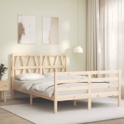Cadre de lit sans matelas 140x200 cm bois massif 