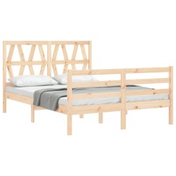 Cadre de lit sans matelas 140x200 cm bois massif 