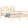 Cadre de lit sans matelas 140x200 cm bois massif 