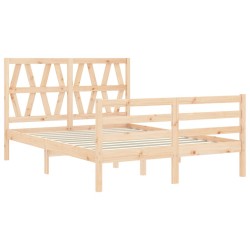 Cadre de lit sans matelas 140x200 cm bois massif 
