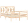 Cadre de lit sans matelas 140x200 cm bois massif 