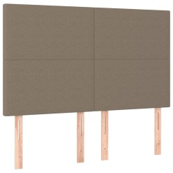 Tête de lit à LED Taupe 144x5x118/128 cm Tissu 