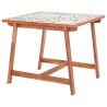 Table à manger de jardin 88x88x75 cm plateau carrelage 