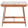 Table à manger de jardin 88x88x75 cm plateau carrelage 