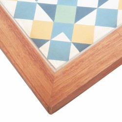 Table à manger de jardin 88x88x75 cm plateau carrelage 