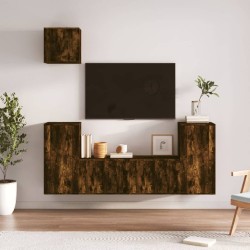 Ensemble de meubles TV 5 pcs Chêne fumé Bois d'ingénierie 