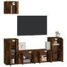 Ensemble de meubles TV 5 pcs Chêne fumé Bois d'ingénierie 