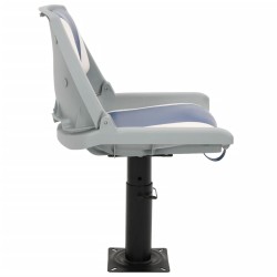 Ensemble de sièges de bateau pliables 4 pcs bleu et blanc 