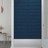 Panneaux muraux 12 pcs Bleu 60x15 cm Velours 1,08 m² 