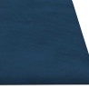 Panneaux muraux 12 pcs Bleu 60x15 cm Velours 1,08 m² 