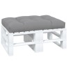 Coussin de palette gris 120x80x12 cm tissu 