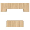 Unités murales TV 6 pcs chêne sonoma bois d'ingénierie 