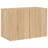 Unités murales TV 6 pcs chêne sonoma bois d'ingénierie 