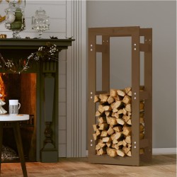 Support de bois de chauffage Marron miel 41x25x100cm Pin massif 