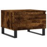 Table basse chêne fumé 50x46x35 cm bois d'ingénierie 