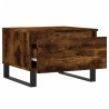 Table basse chêne fumé 50x46x35 cm bois d'ingénierie 