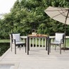 Ensemble à manger de jardin avec coussins 3 pcs Noir 