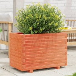 Jardinière cire marron 70x40x49,5 cm bois de pin massif 