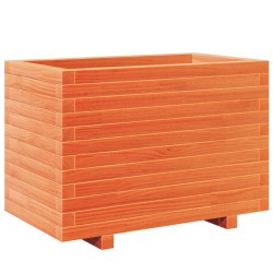 Jardinière cire marron 70x40x49,5 cm bois de pin massif 