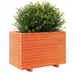 Jardinière cire marron 70x40x49,5 cm bois de pin massif 