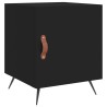 Table de chevet noir 40x40x50 cm bois d’ingénierie 