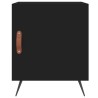 Table de chevet noir 40x40x50 cm bois d’ingénierie 