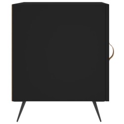 Table de chevet noir 40x40x50 cm bois d’ingénierie 