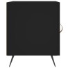 Table de chevet noir 40x40x50 cm bois d’ingénierie 