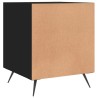 Table de chevet noir 40x40x50 cm bois d’ingénierie 