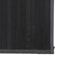 Tapis rectangulaire gris 80x500 cm bambou 