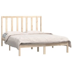 Cadre de lit sans matelas 135x190 cm bois de pin massif 
