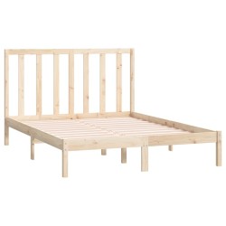 Cadre de lit sans matelas 135x190 cm bois de pin massif 