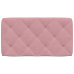 Coussin de tête de lit rose 80 cm velours 