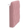 Coussin de tête de lit rose 80 cm velours 