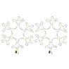 Flocon de neige de Noël avec LED 2 pcs Blanc chaud 27x27 cm 