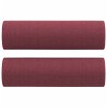 Canapé 2 places avec oreillers bordeaux 140 cm tissu 