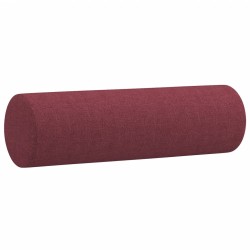 Canapé 2 places avec oreillers bordeaux 140 cm tissu 