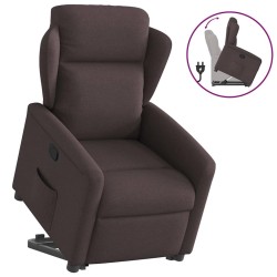 Fauteuil inclinable marron foncé tissu 