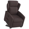 Fauteuil inclinable marron foncé tissu 