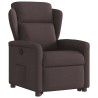 Fauteuil inclinable marron foncé tissu 