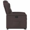 Fauteuil inclinable marron foncé tissu 