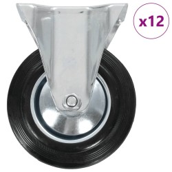 12 pcs Roulettes fixes 160 mm 