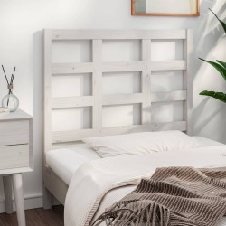Tête de lit blanc 105,5x4x100 cm bois massif de pin 