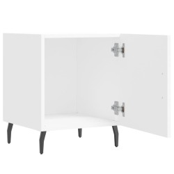 Table de chevet blanc 40x40x50 cm bois d’ingénierie 