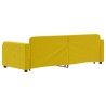 Lit de jour avec lit gigogne jaune 80x200 cm velours 