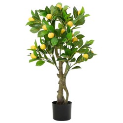 Citronnier artificiel 234 feuilles 90 cm vert 