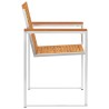 Chaises de jardin avec coussins lot de 2 Acacia solide et acier 